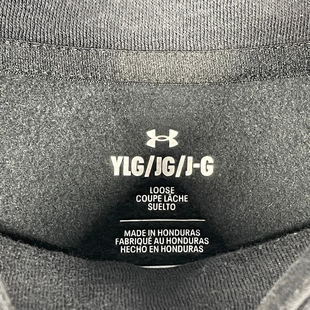 Under Armour Girls Rival Fleece Funnel Neck Tunic‎ Top Black YLG J-G NEW